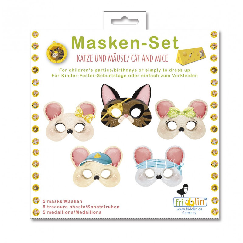 Masken-Set Katze und Mäuse
