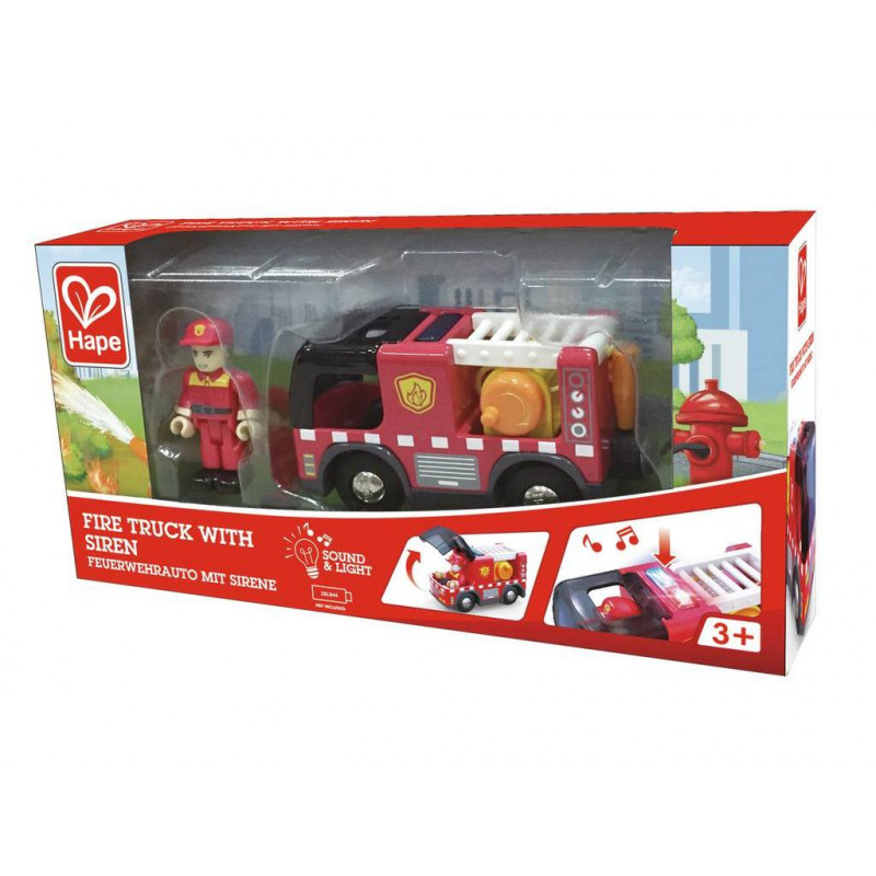 Hape Feuerwehrauto mit Sirene