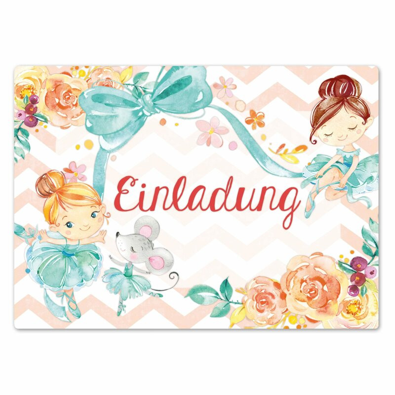 Einladungskarten Ballerina