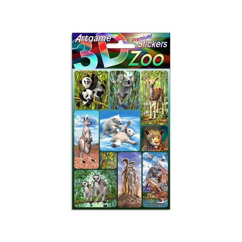 3D Sticker Premium Zoo