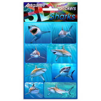 3D Sticker Premium Haie