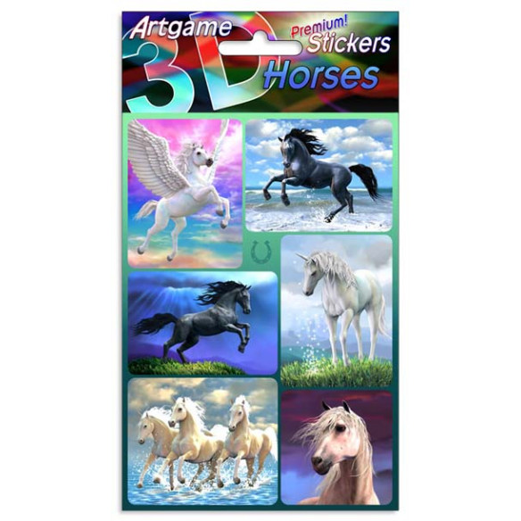 3D Sticker Premium Pferde