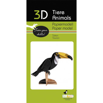 3D Papiermodell - Tukan
