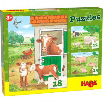 Puzzles Bauernhoftierkinder